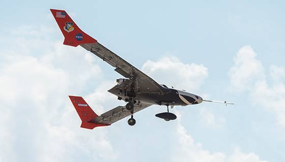 The X-56A aircraft in flight