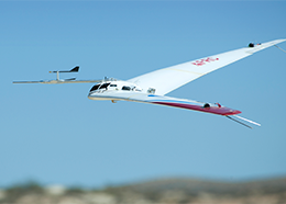 A Prandtl-D aircraft comes in for a landing during a test flight