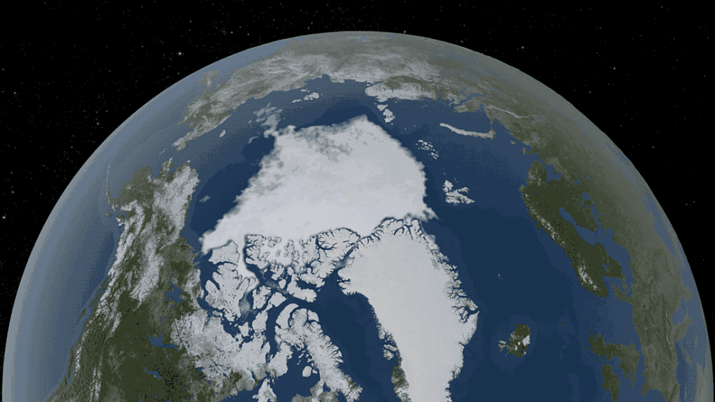 A satellite image of the Earth