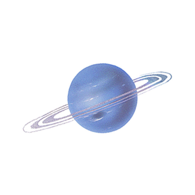 An illustration of a blue Neptune