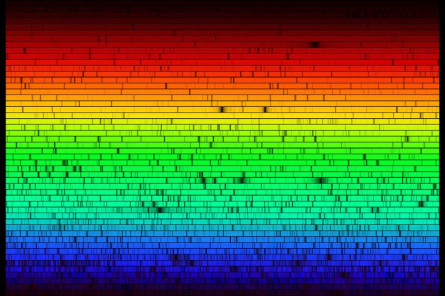 High resolution spectrum of the sun
