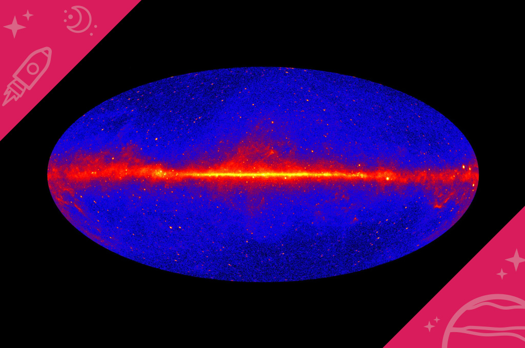 This detailed all-sky map was produced by the Fermi Gamma-ray Space Telescope using nine years of data collected from 2008 to 2017.