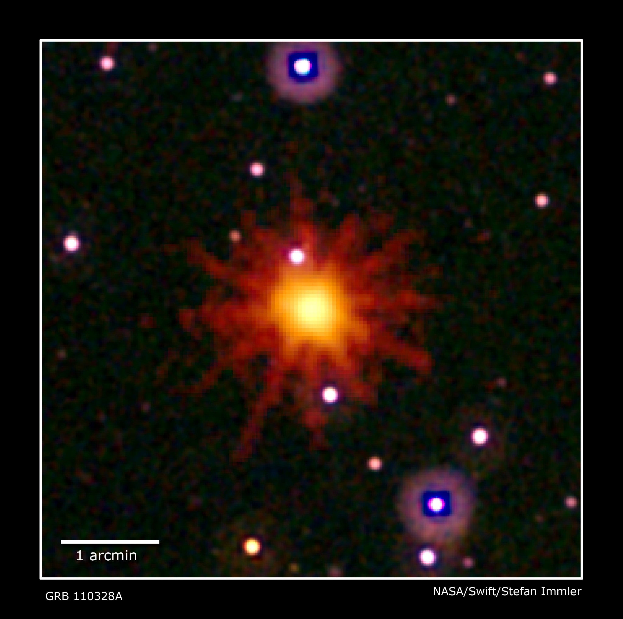 Swift UVOT/XRT image of GRB 110328A