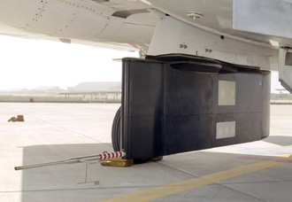 A post-flight inspection of the panels on the F-15B's flight test fixture shows all six divots of TPS foam were successfully ejected during the LIFT experiment.