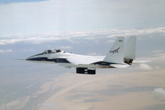 All six divots of thermal insulation foam have been ejected from the flight test fixture on NASA's F-15B testbed.