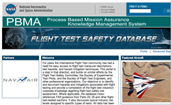 Website for Flight Test Safety Database