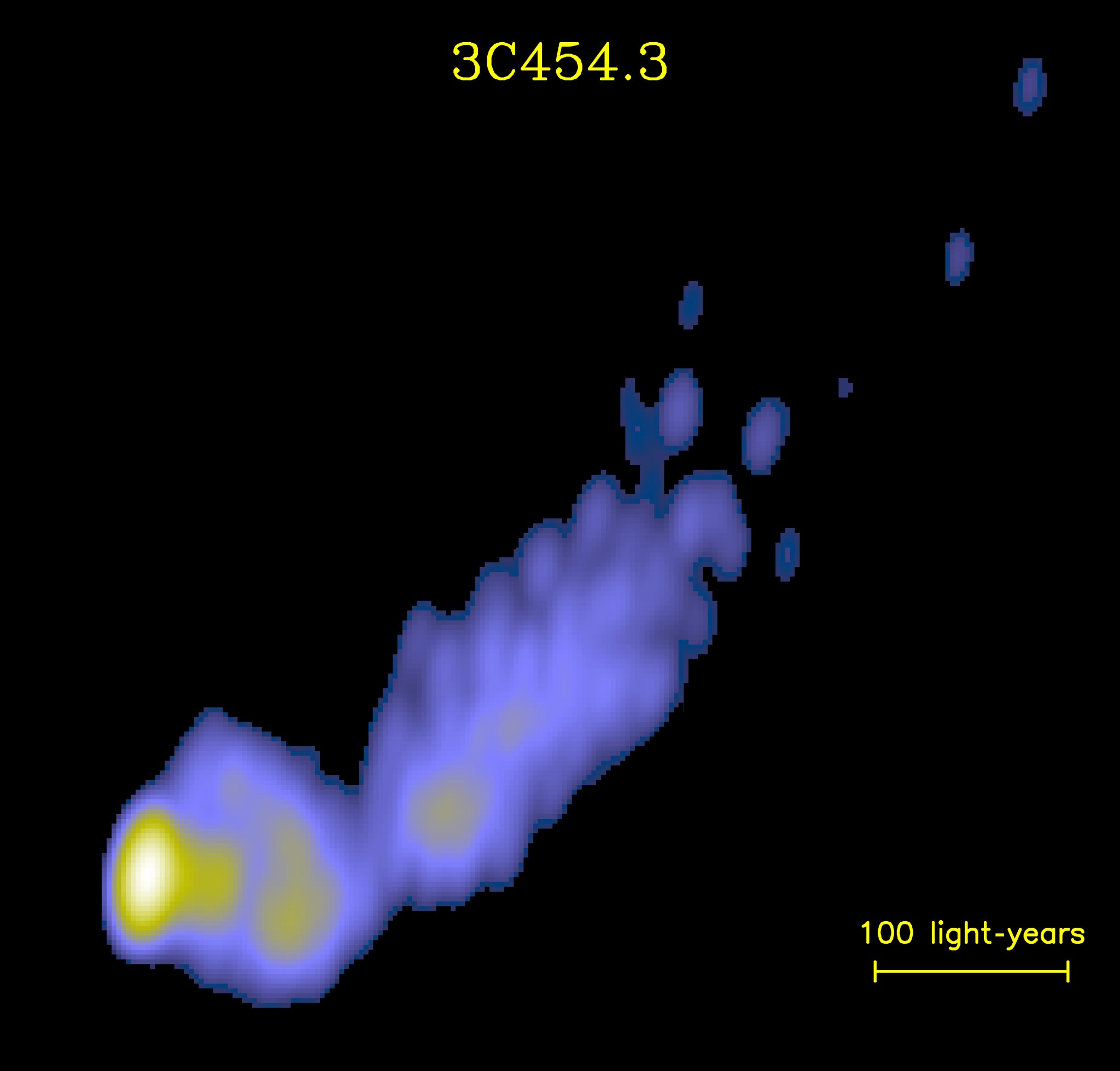VLBA radio image of blazar jet