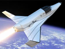Artist's concept of XCOR Lynx commercial suborbital reusable platform
