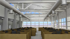 A light and airy office environment will be featured in the new Facilities Support Center to be built at NASA's Dryden Flight Research Center at Edwards.