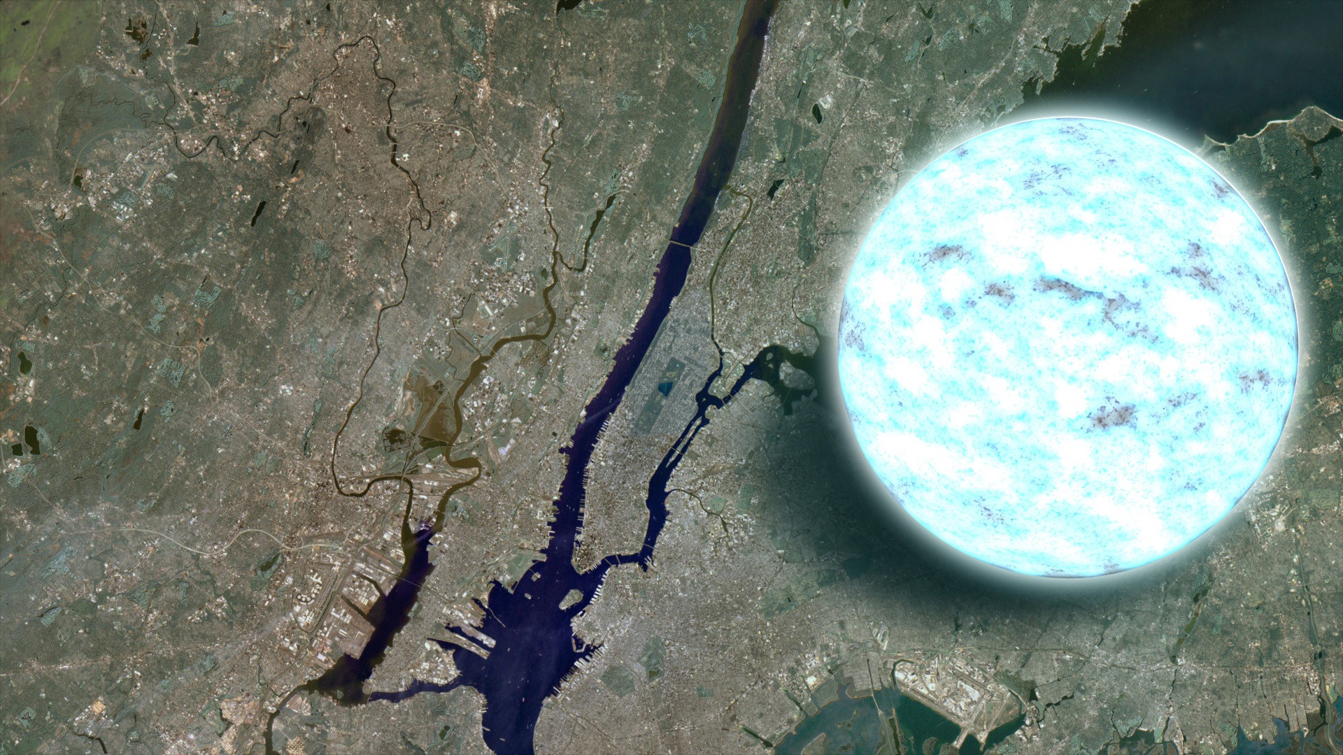Manhattan Island compared to a neutron star