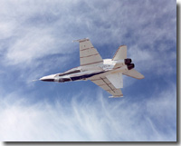 Modified F/A-18A evaluated during first check flight