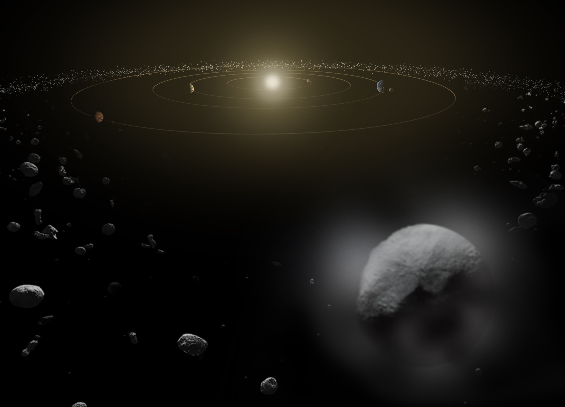 Herschel Telescope Detects Water on Dwarf Planet