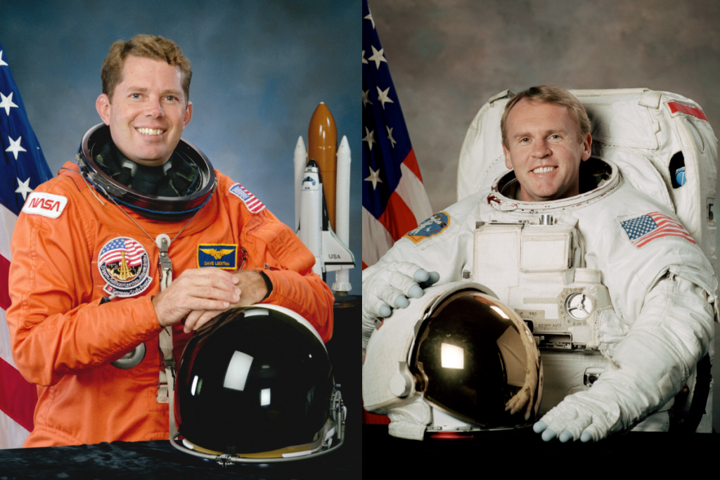 NASA Astronauts David Leestma and Andrew Thomas Retire
