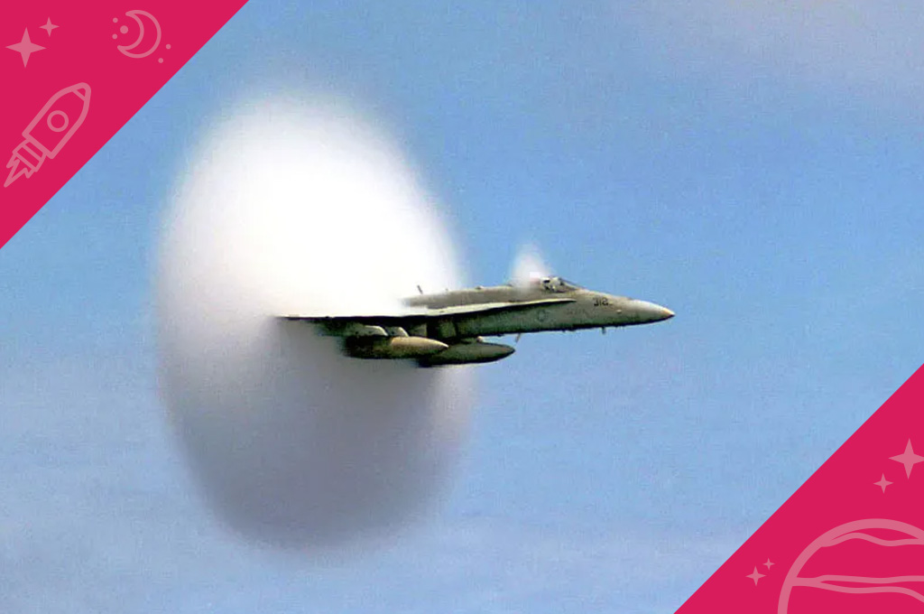 Jet breaking the sound barrier