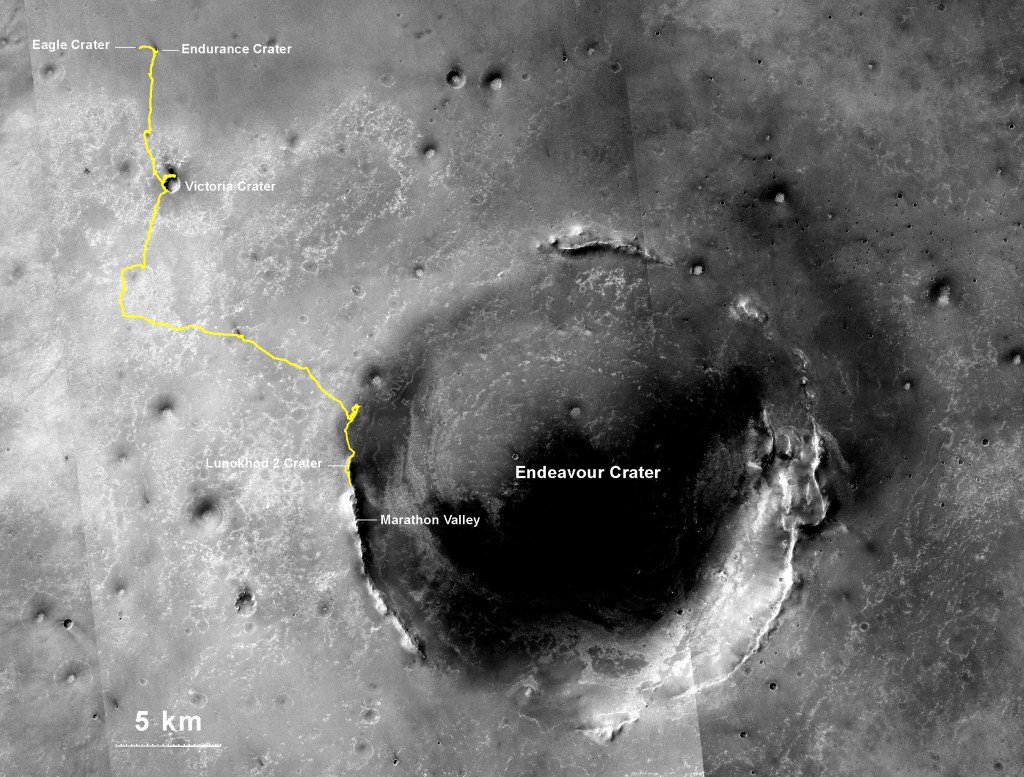NASA’s Long-Lived Mars Opportunity Rover Sets Off-World Driving Record