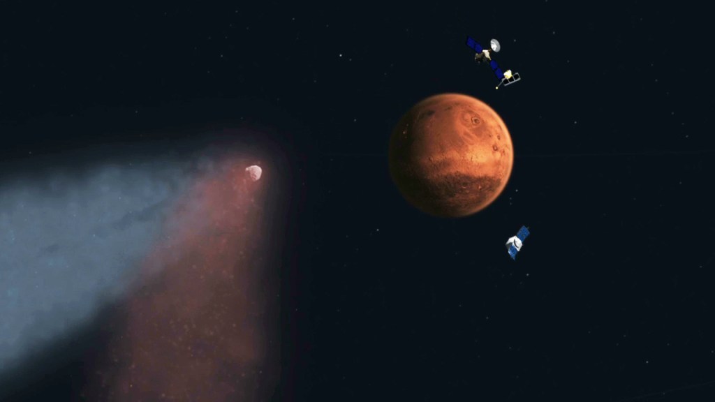 Mars Spacecraft Reveal Comet Flyby Effects on Martian Atmosphere