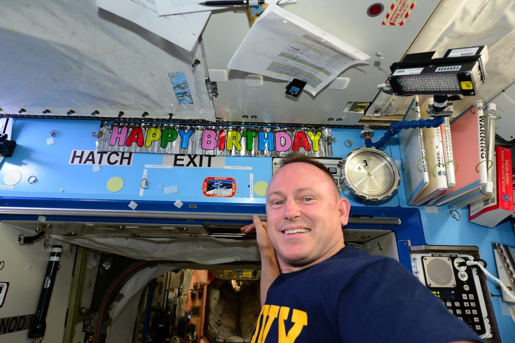 
			Station Commander Celebrates Birthday in Orbit - NASA			
