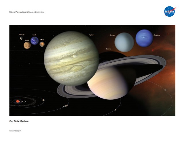 Our Solar System lithograph