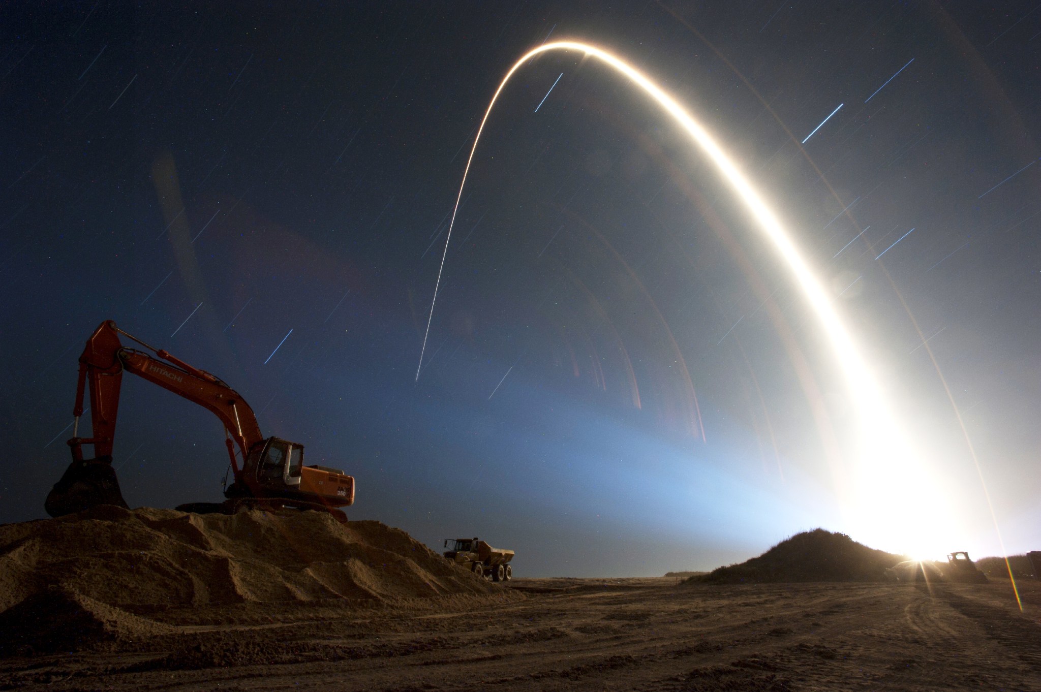 Liftoff illuminates beach restoration site