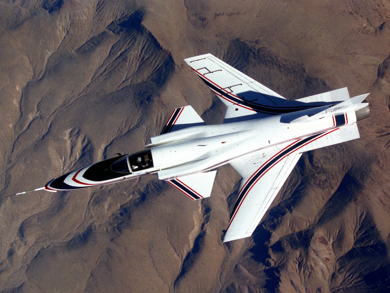 X-29 in flight.