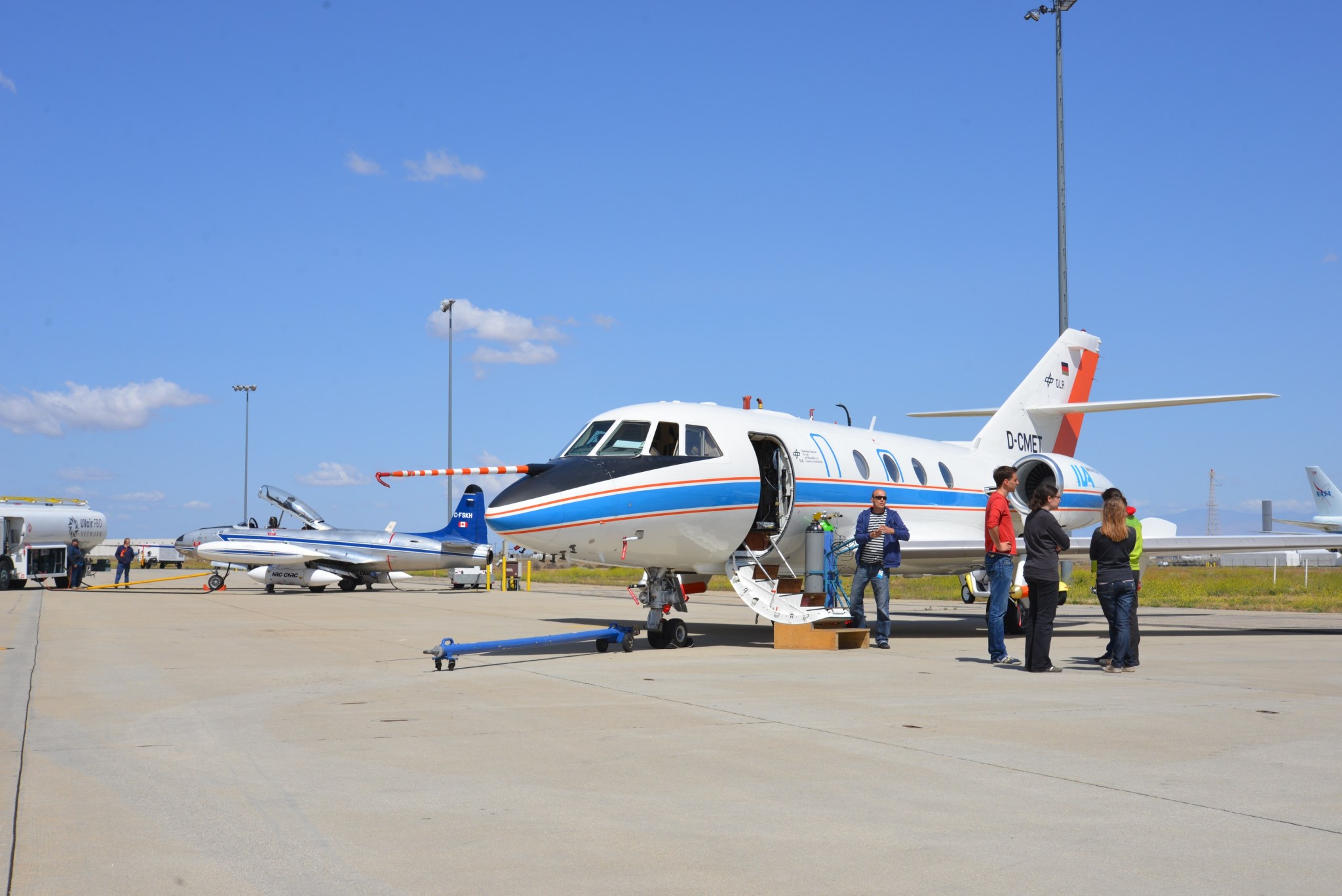 DLR's Falcom 20-E5 on the tarmac.