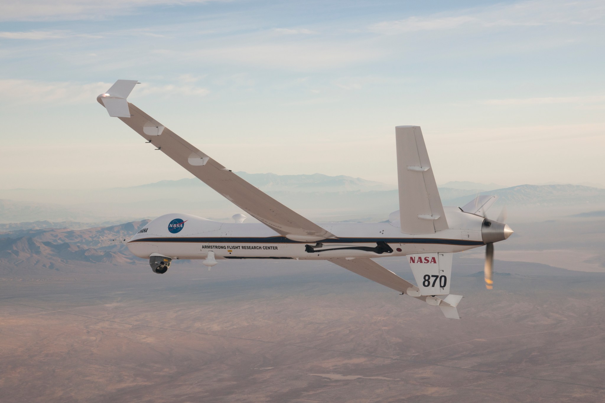 NASA's unmanned aircraft in flight.