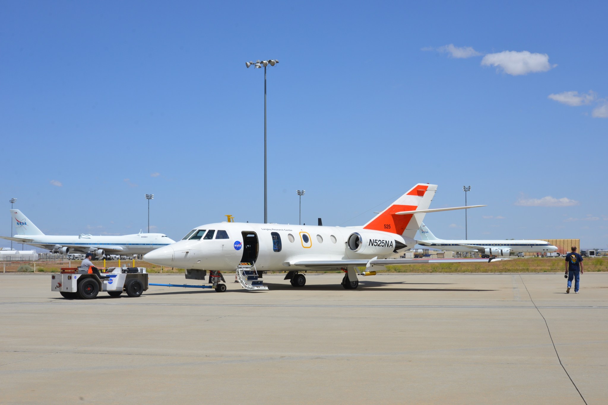 The HU-25 Guardian aircraft on the tarmac.