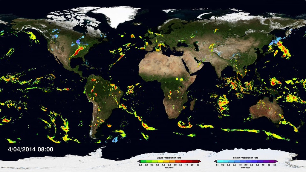 NASA Releases First Global Rainfall and Snowfall Map from New Mission