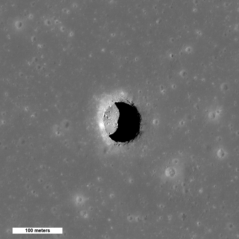 View of the Mare Tranquillitatis pit crater 