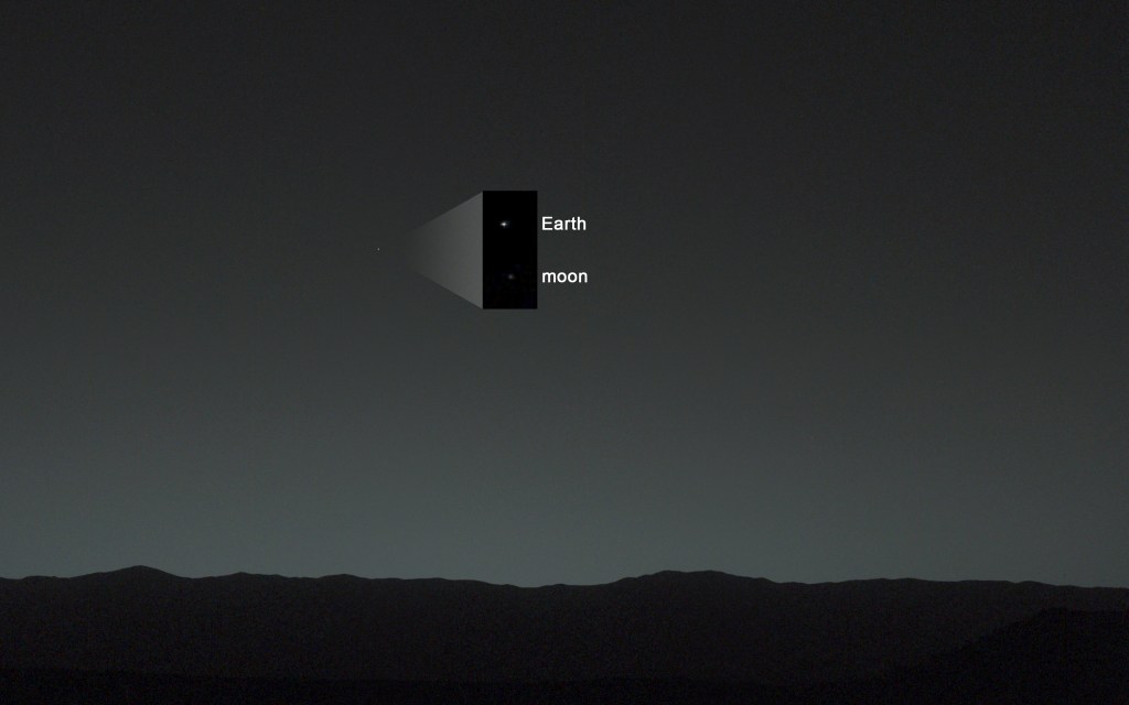 
			NASA Mars Rover Curiosity Sees 'Evening Star' Earth			