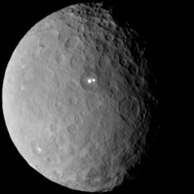 Ceres rotates in this sped-up movie comprised of images taken by NASA's Dawn mission 
