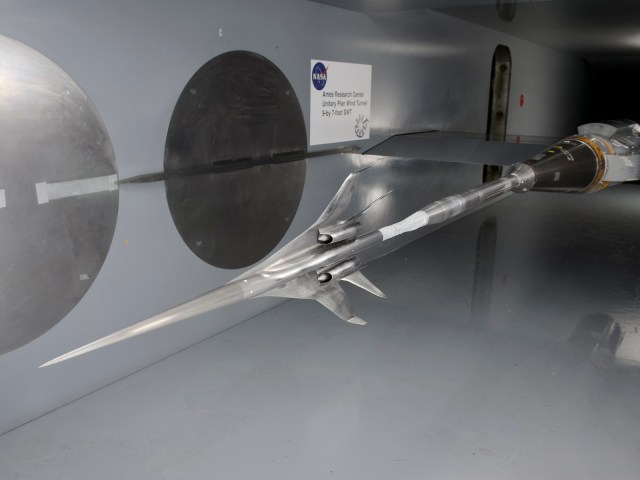 Model of Quiet Experimental Validation Concept aircraft in Wind Tunnel