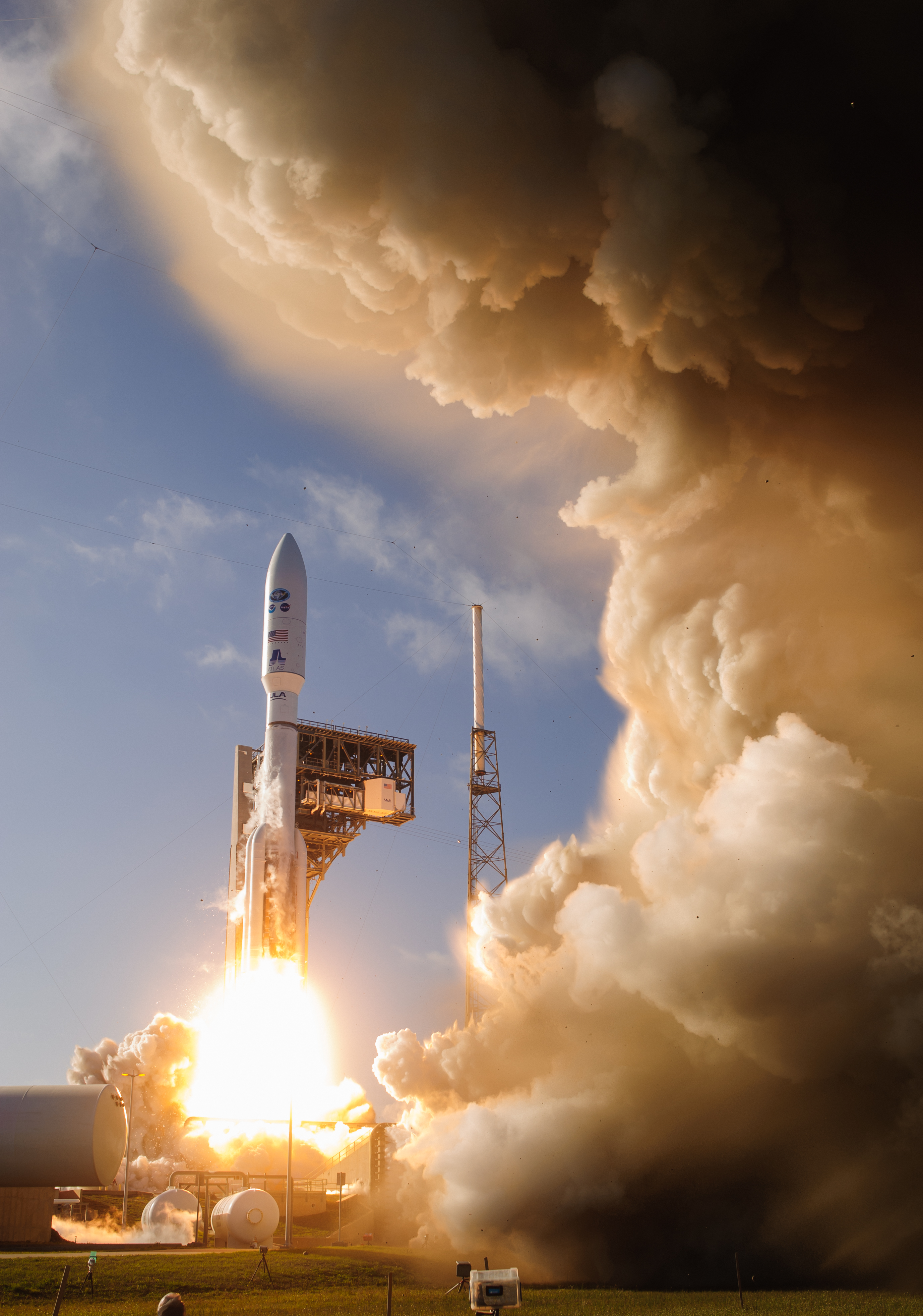 A United Launch Alliance Atlas V rocket lifts off from Cape Canaveral Space Force Station, carrying the GOES-T satellite.