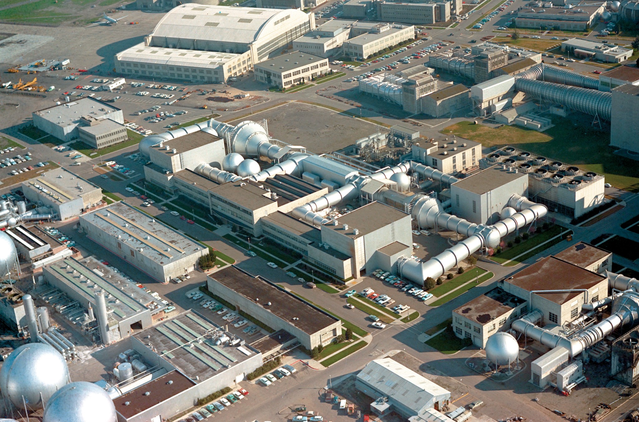 Aerial view of the Unitary Plan Wind Tunnel at NASA Ames Research Center