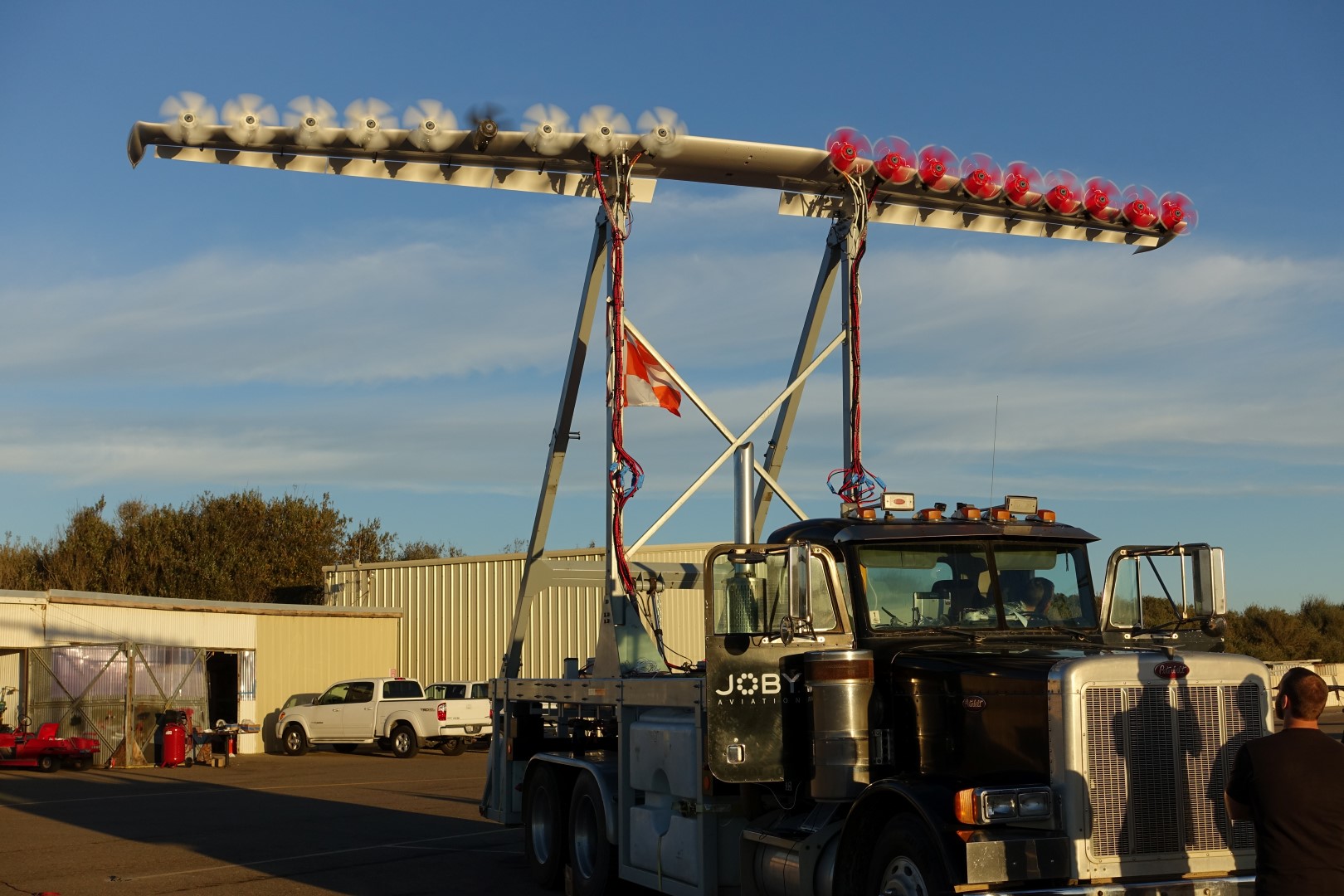 Mounted on a specially modified truck he LEAPTech ground-test article will be driven at speeds up to 70 miles per hour.