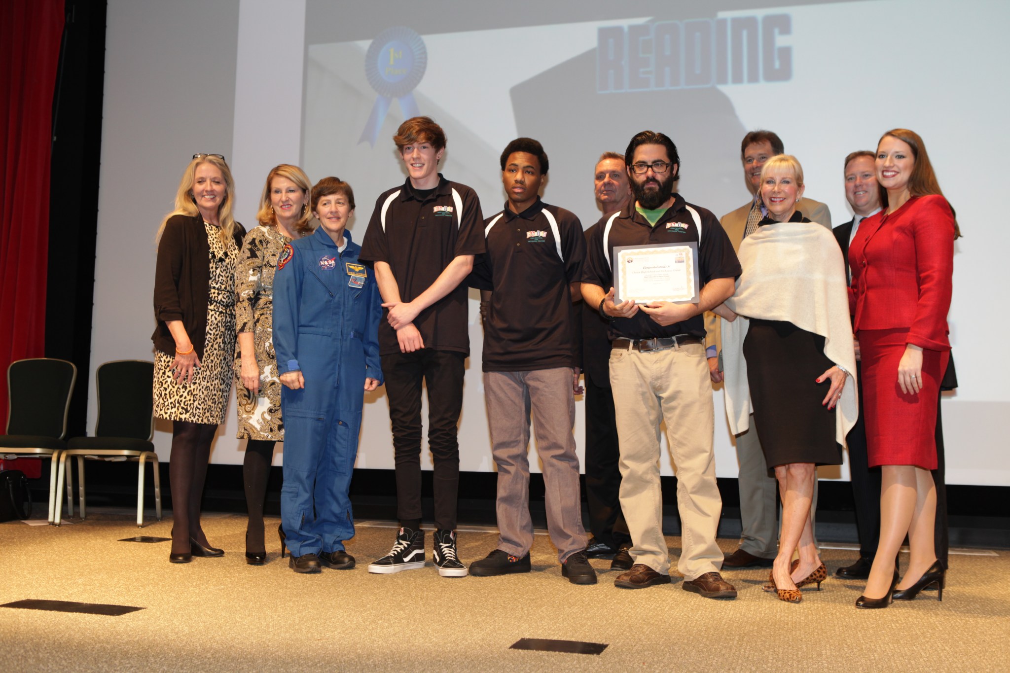 High School PSA Award winners at the Celebrate Literacy Week event.
