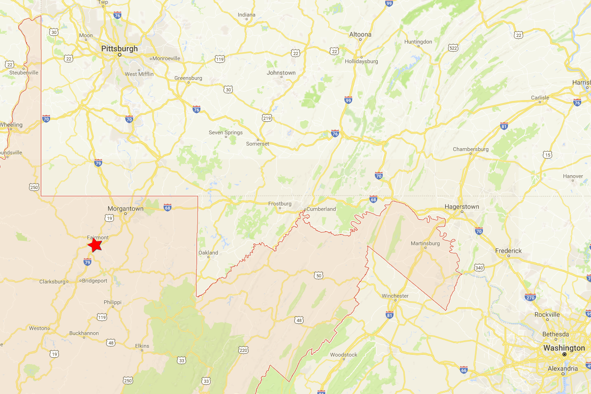 NASA IV&V Facility's location in North Central West Virginia