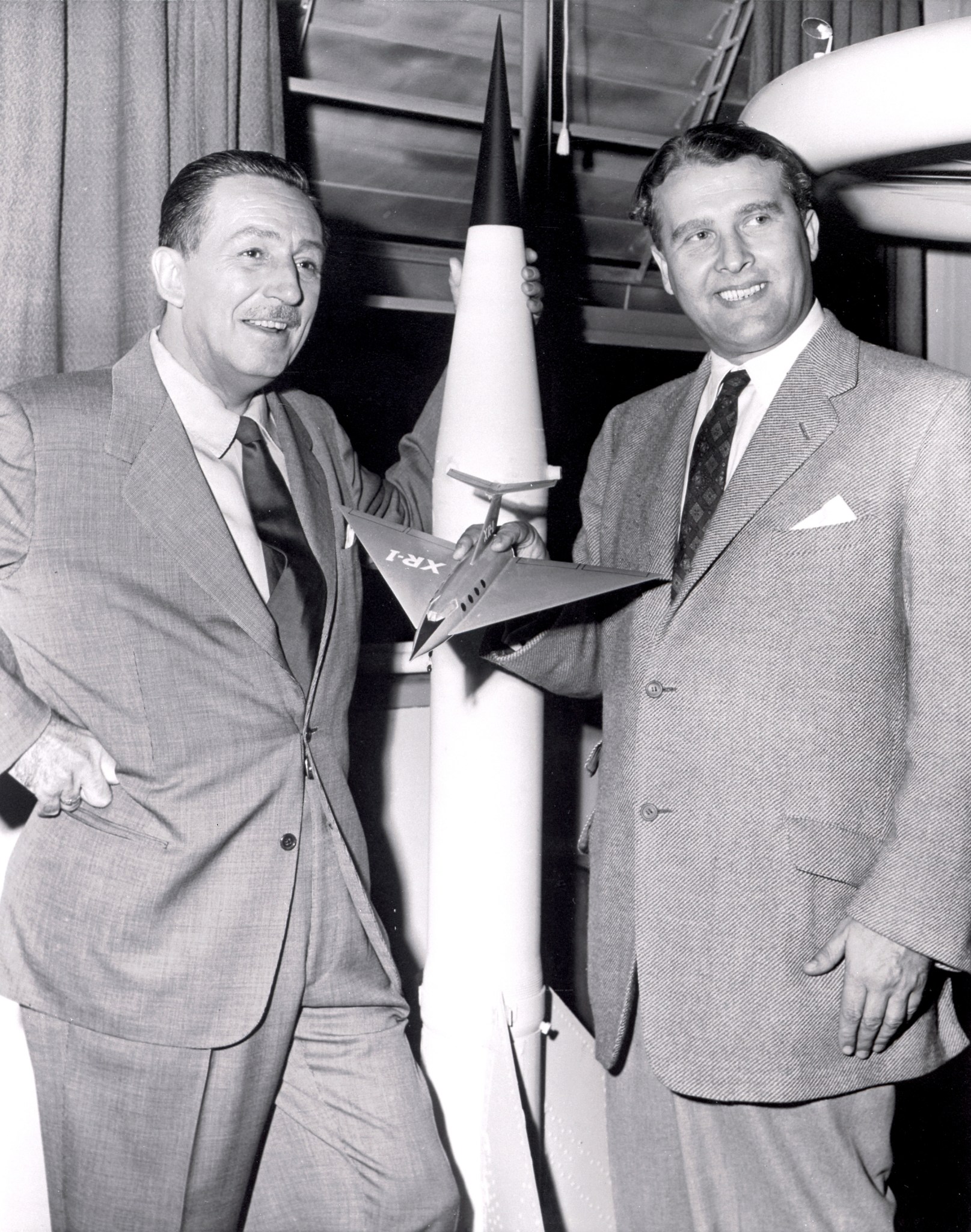 In 1954, Walt Disney, left, visited Dr. Wernher von Braun.