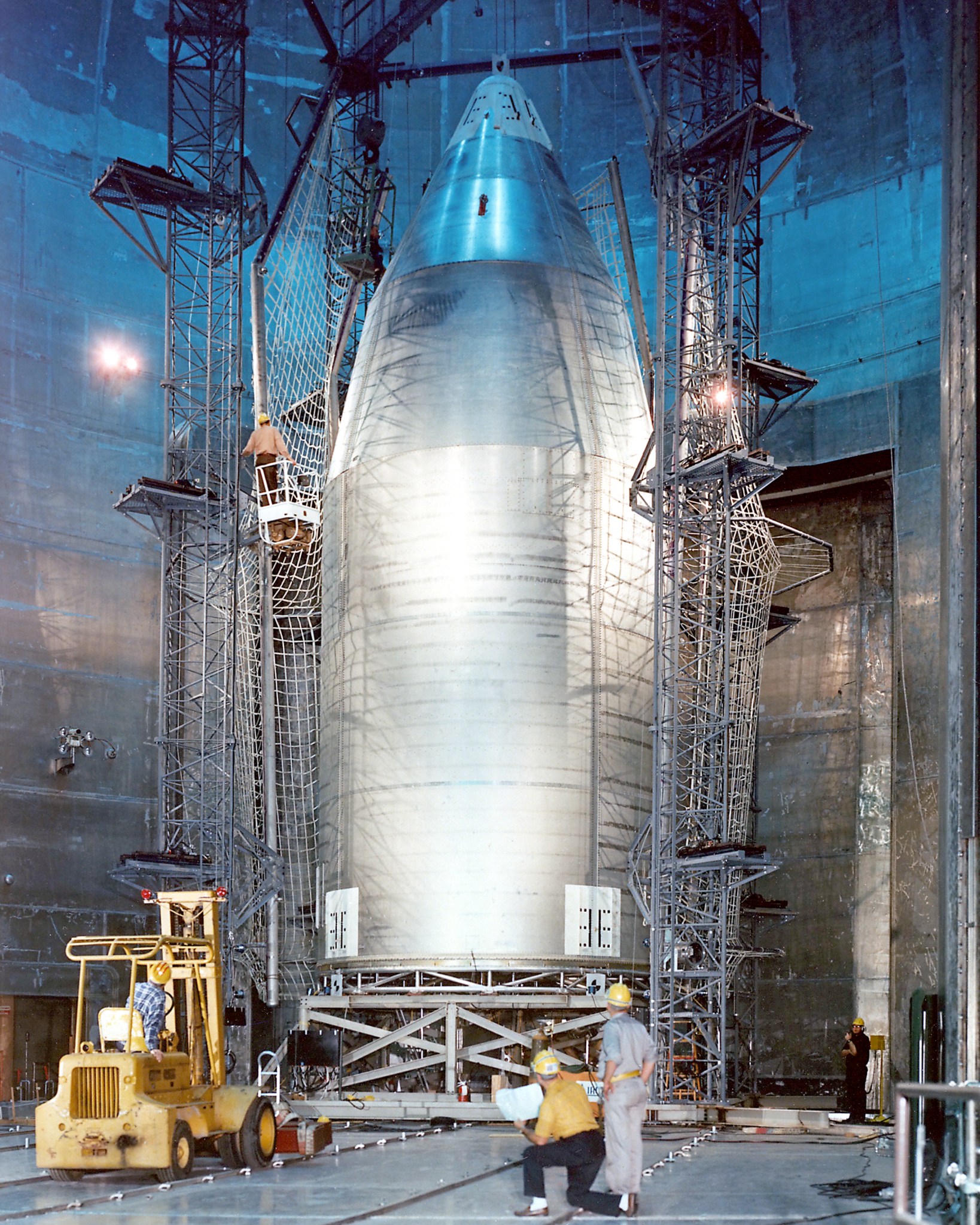 Metallic protective cover for Skylab at Glenn Research Center