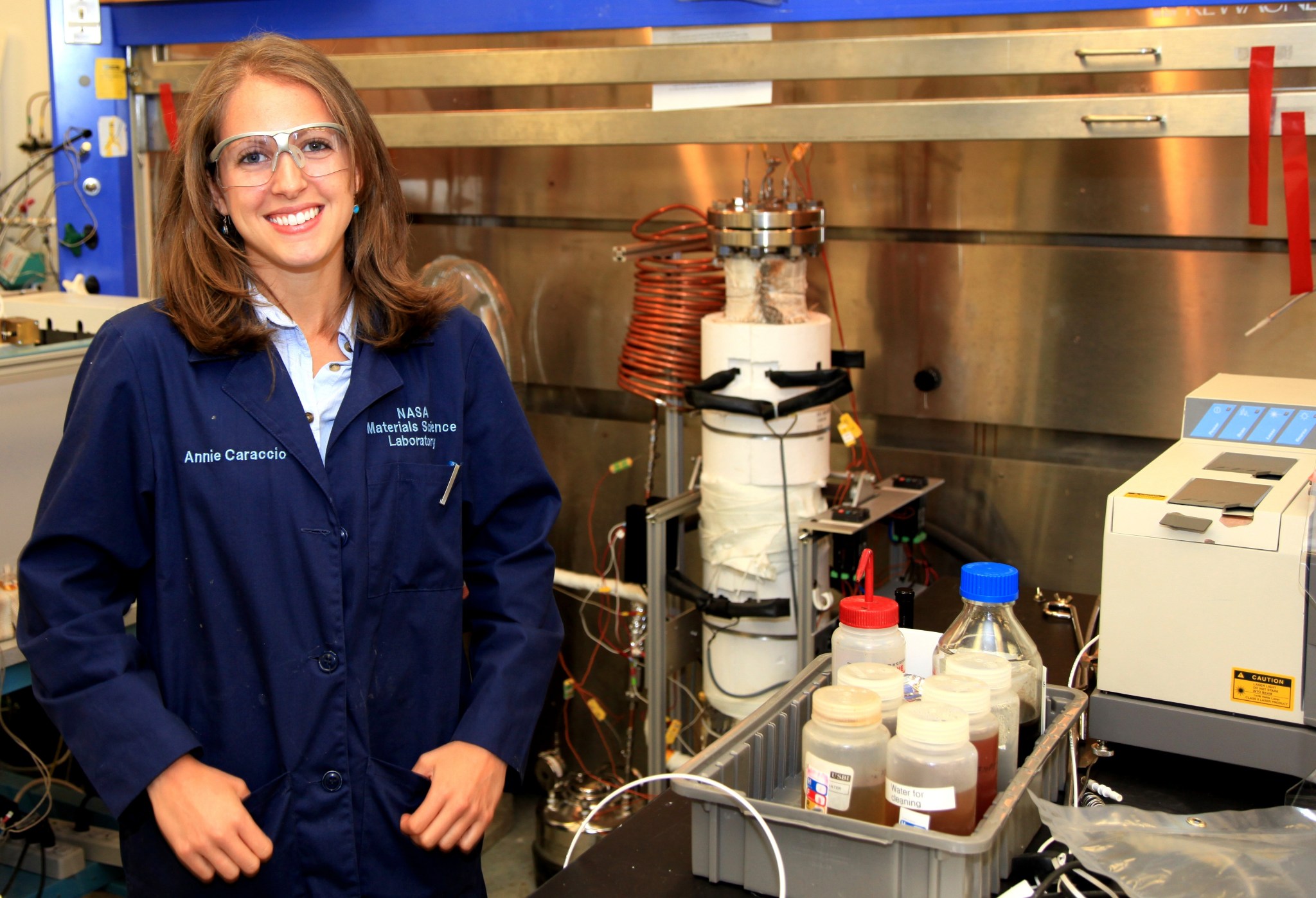 Annie Caraccio is a chemical engineer in the Materials Science Division of NASA's Engineering and Technology Directorate.