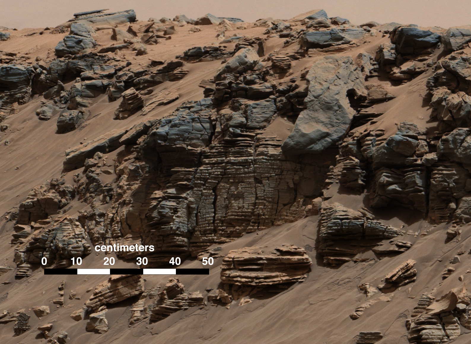 Rock layers on Mars