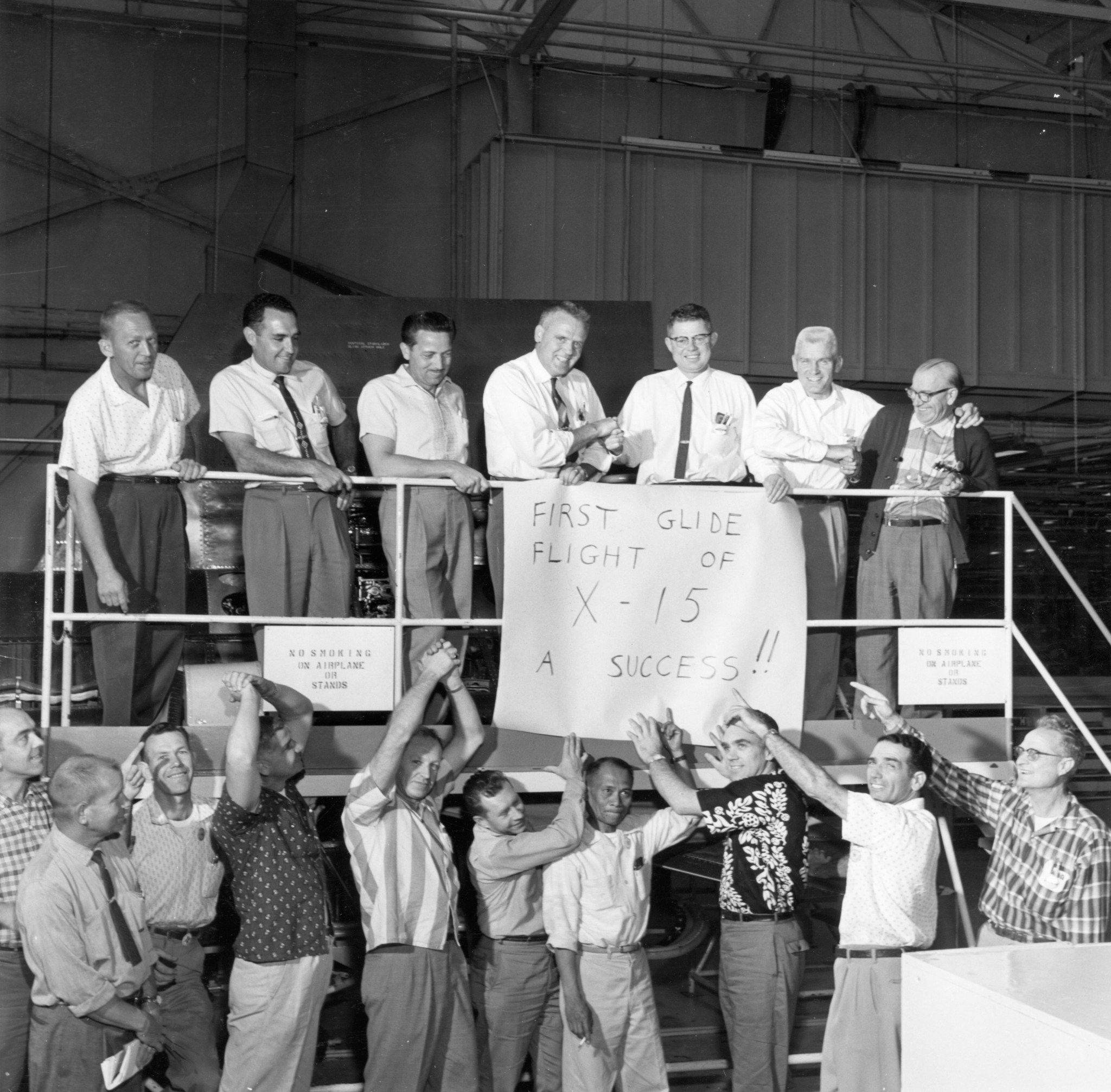 Group black and white photo of the X-15 Program Staff.