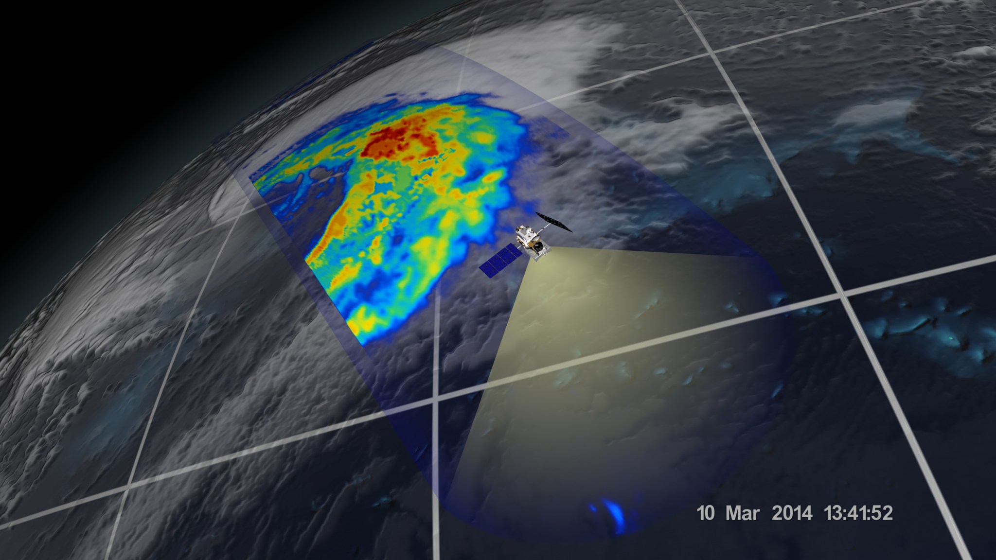 An extra-tropical cyclone seen off the coast of Japan, March 10, 2014, by the GPM Microwave Imager.