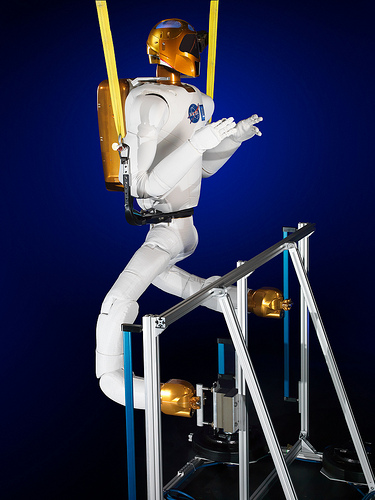 NASA’s Robonaut 2 with the newly developed climbing legs, designed to give the robot mobility in zero gravity.