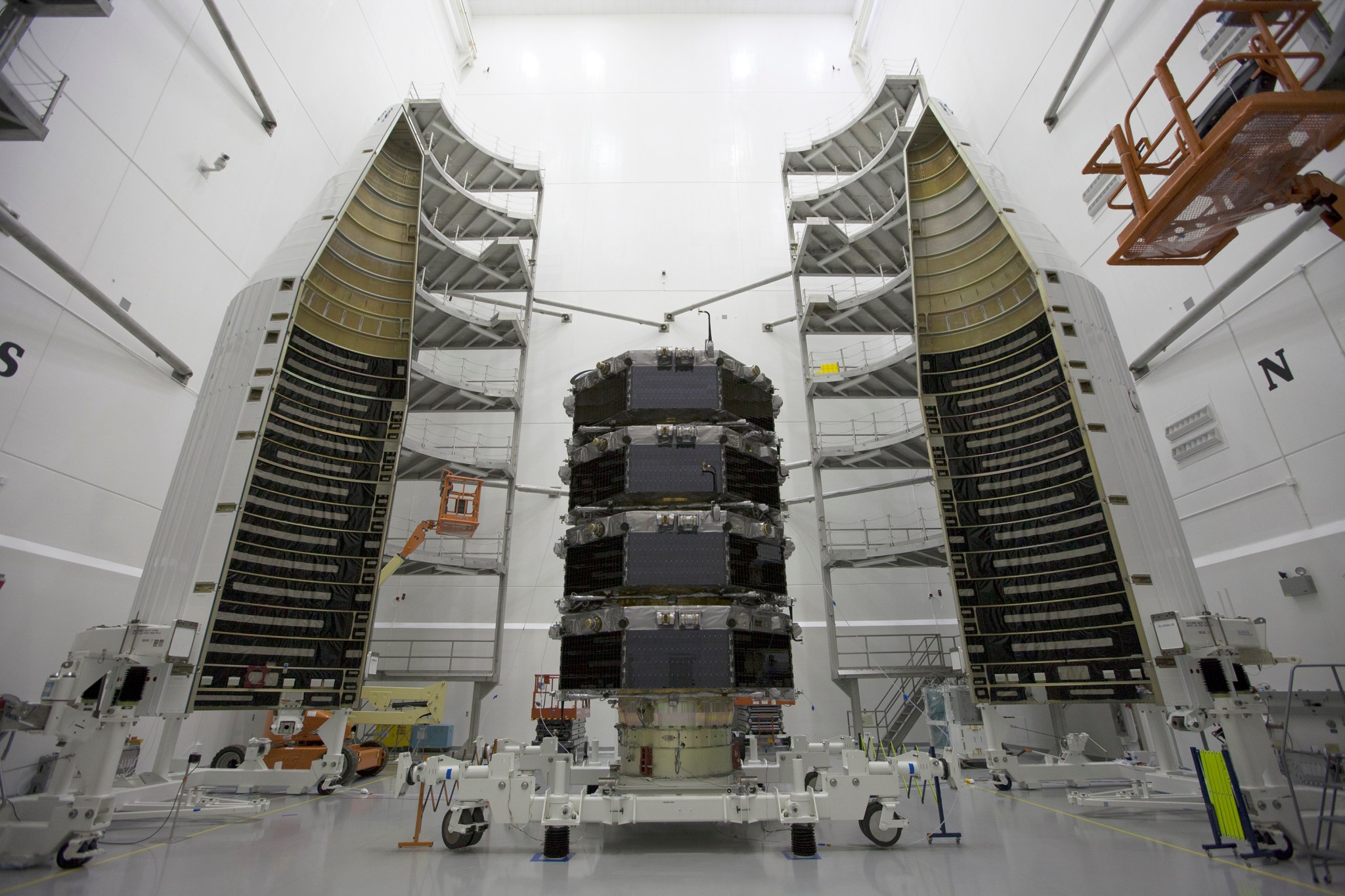 MMS spacecraft in processing