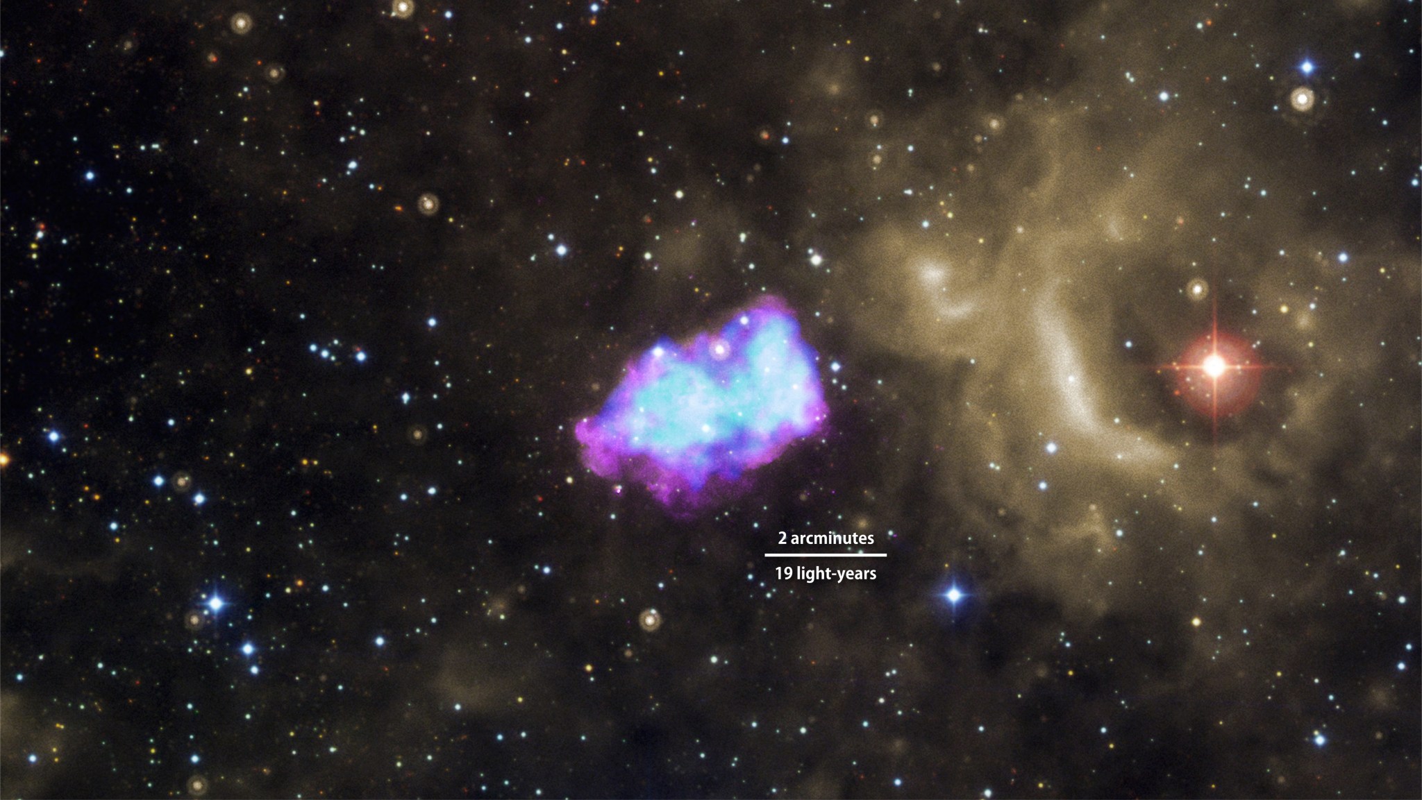 composite image of 3C 397 supernova remnant