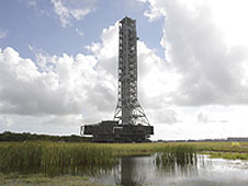 The mobile launcher on the move