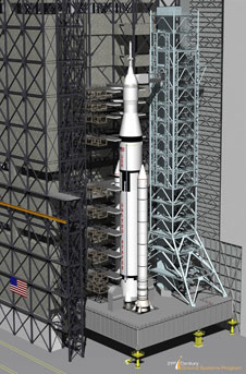 The SLS inside the VAB