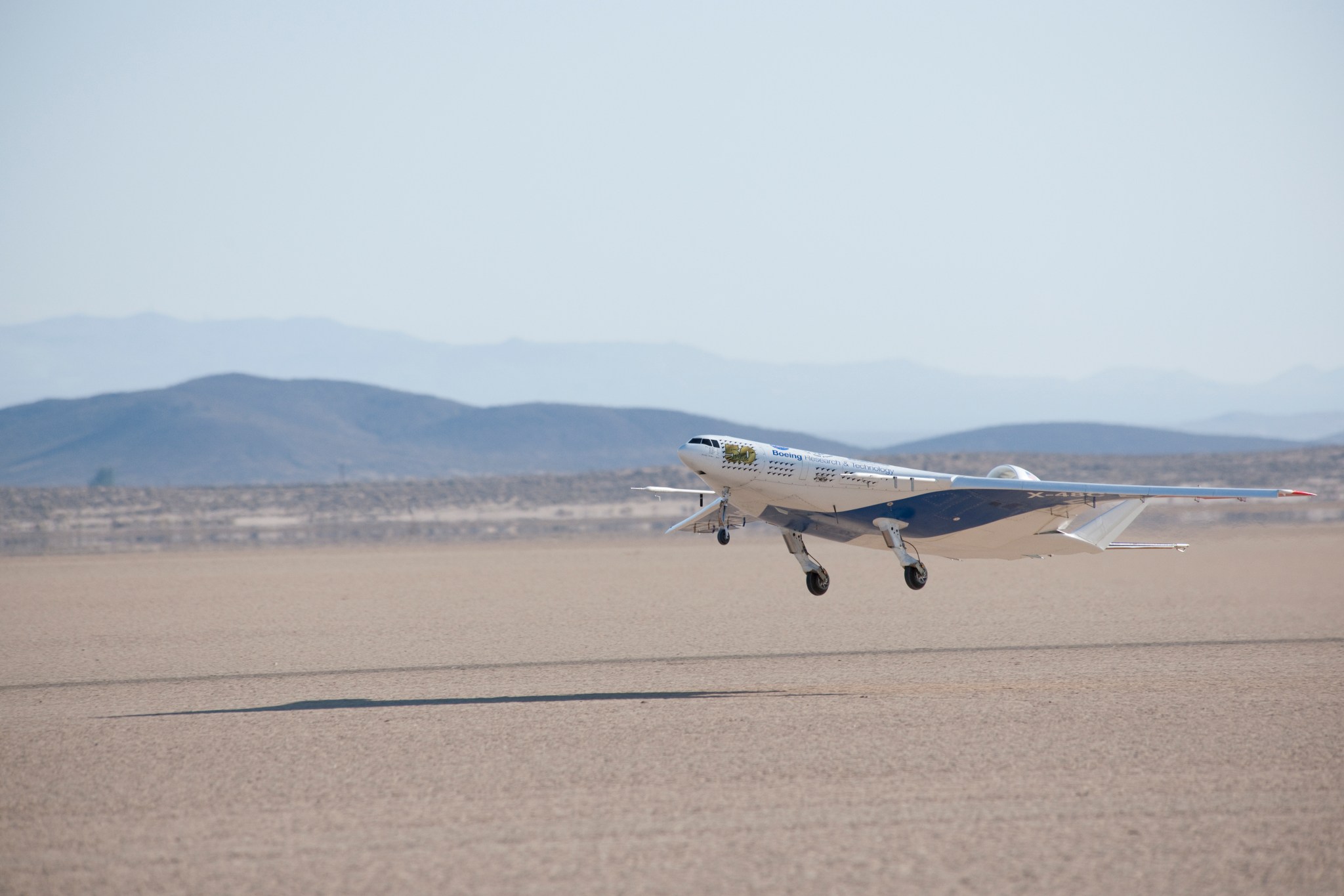 Blended Wing Body Aircraft Lifts Off