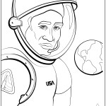 Exploration Coloring Sheet (astronaut in space)
